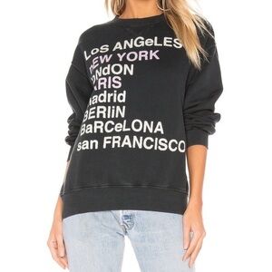 Anine Bing City Love Sweatshirt in Charcoal
